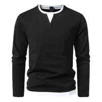 Lubomił - Premium Langarm T-Hemd in Schwarz