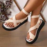 Afrozeh™ Klobige Gladiator-Sandalen in Beige