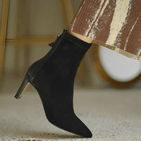 Paisley - Hoher Absatz Stiefel in Schwarz