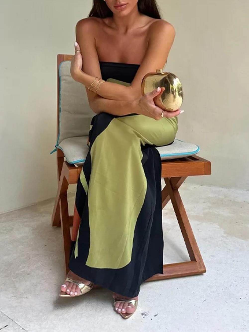 Gina - Atemberaubendes schulterfreies Maxikleid