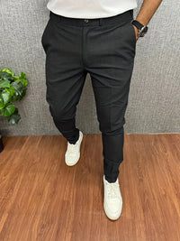 Herren Hose Slim Fit | Leicht Bequem in Dunkelgrau