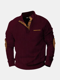 Jonas | Herren Klassiker Zopfmuster Pullover in Rot