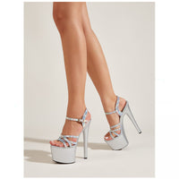 Orthopädische Stiletto-Sandalen für Frauen – Celestina in Silber