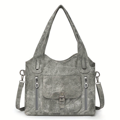 Vintage-Stil Vegane Leder Schultertasche - Marivelle