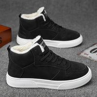 Winterschuhe Herren | High Cut mit Schnürung und Innenfutter in Schwarz