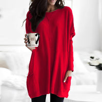 Marcella - Langarmshirt für Wärme in Rot