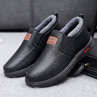 Winterschuhe Herren | Slip-On Mittlerer Schnitt Mit Innenfutter in Schwarz