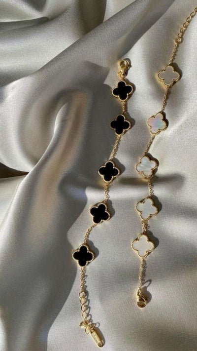 KLEEBLATT ARMBAND SET | GOLD