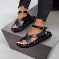 Afrozeh™ Klobige Gladiator-Sandalen in Schwarz