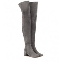 Taylor | Stilvolle Überknie-Stiefel in Grau