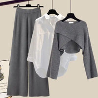 Franziska | Bequemes dreiteiliges Langarmset in Grau