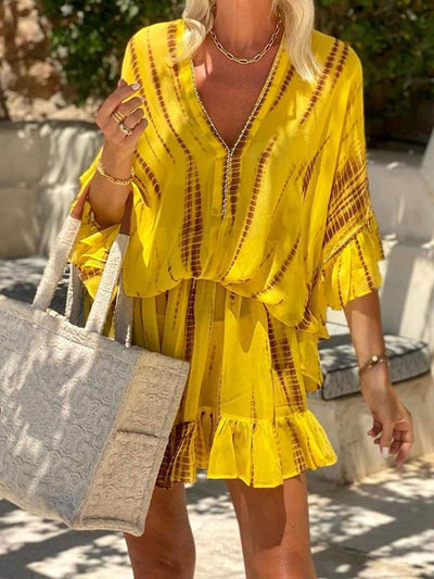 Lara - Weiches, lässiges Minikleid mit V-Ausschnitt