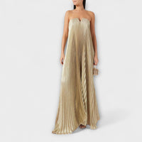 Michelle - Sweetheart Maxikleid mit Orangenblüten in Gold