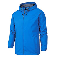 Winddichte Herren-Kapuzenjacke - Jef in Blau