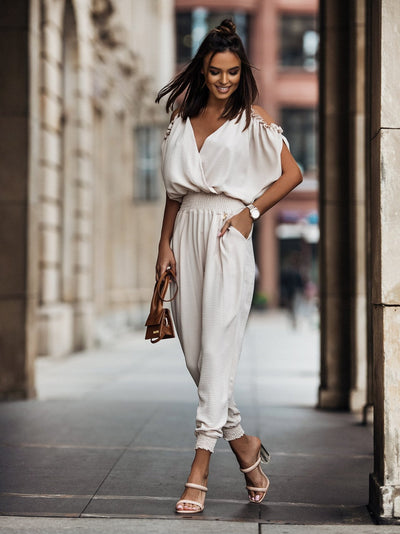Audrey | Elegant Jumpsuit mit V-Ausschnitt