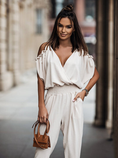 Audrey | Elegant Jumpsuit mit V-Ausschnitt