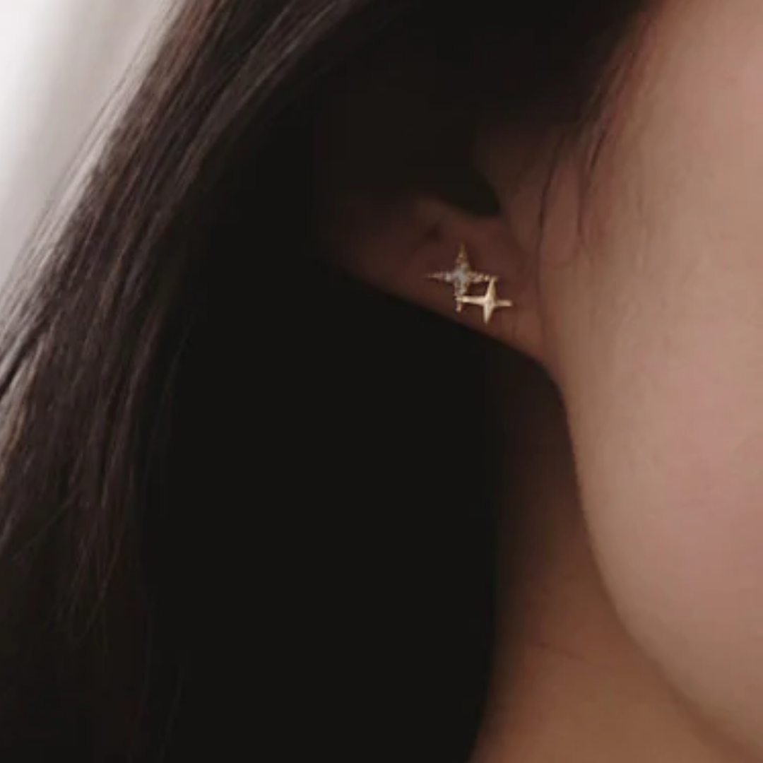 Stella – Funkelnde Stern-Ohrstecker