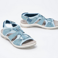 Damen Bequeme Wedge Sandalen | Trendy Sommerschuhe in Hellblau