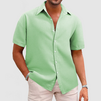 Herren Klassisches Button-up Hemd | Sommerlich in Grün