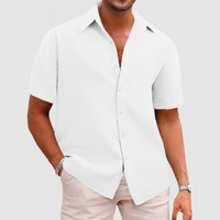 Herren Klassisches Button-up Hemd | Sommerlich in Weiß