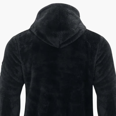 Herren Teddy jacke mit Reißverschluss und langen Ärmeln