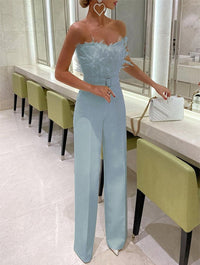 Priscilla - Stilvoller Jumpsuit mit Röhrenoberteil in Blau