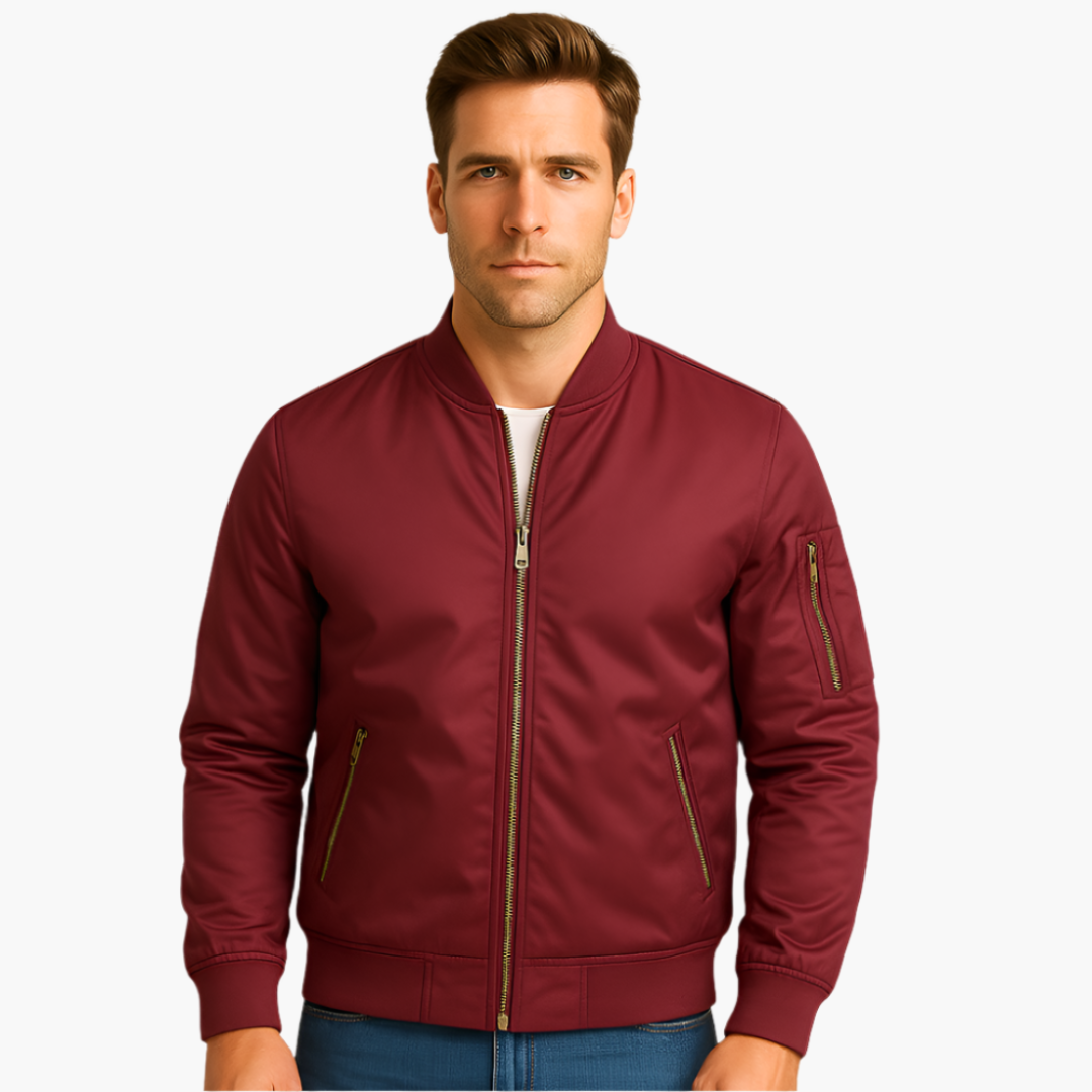 Herren Fliegerjacke mit geripptem Kragen