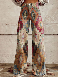 ALDINA | Vintage Boho Baggy Hose in Braun