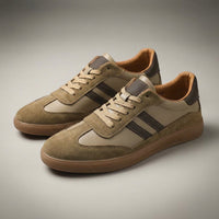 Herren Lässig Schnürung Streifen Sneakers in Braun