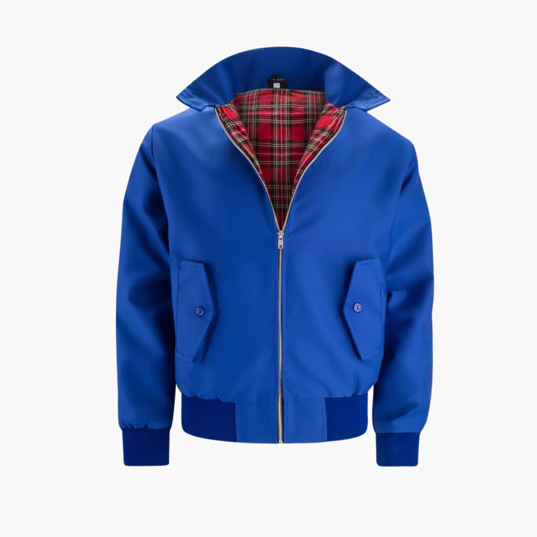 Herren Harrington Bomberjacke mit Tartan Futter