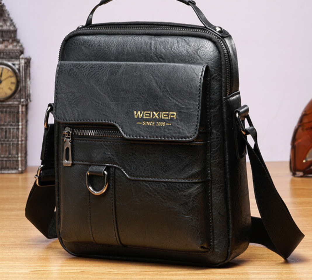 Luxuriöse Vintage Umhängetasche für Herren aus hochwertigem PU-Leder