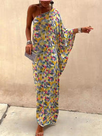 Mabel - Klassisches One-Shoulder-Maxikleid in Multi