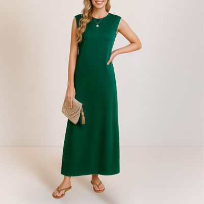Emma™ | Elegantes langes Anti-Knitter-Kleid