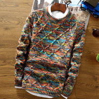 Pullover Herren Rundhals Bunt | Strick & Gemustert in Bunt