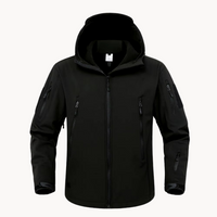 Isaak - ultraleichte, wasserdichte schutzjacke für herren in Schwarz