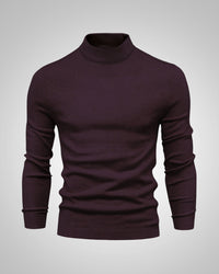 Fabian | Herren Klassiker Stehkragenpullover in Burgund