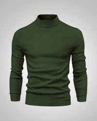 Fabian | Herren Klassiker Stehkragenpullover in Grün