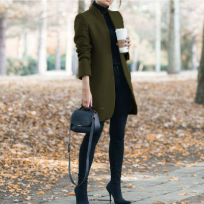 Mantel mit Stehkragen für Damen