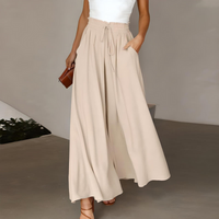 Damen Bequeme Elegante Freizeithose | Ideal Für Alltag und Freizeit in Beige