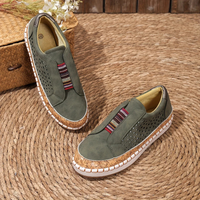 Damen Freizeit Slip-On Schuhe | Atmungsaktiver Komfort in Grün