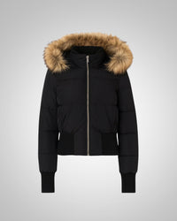 Isabel | Damen Gesteppter Winter Jacke Parka in Schwarz