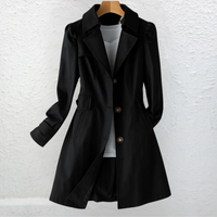 Abegail | Vintage-Trenchcoat in Schwarz