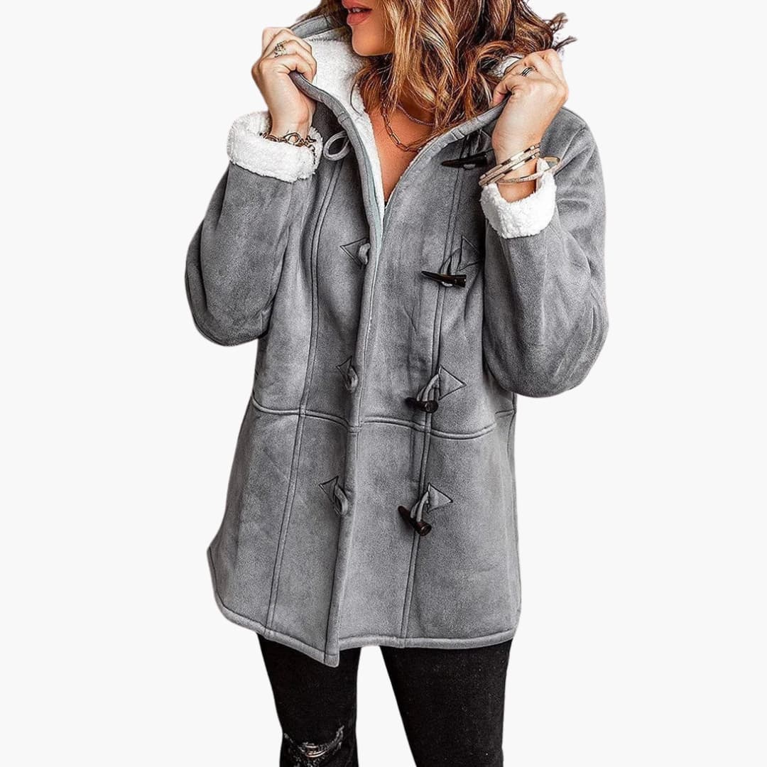 Damen jacke mit Kapuze und Knebelverschluss