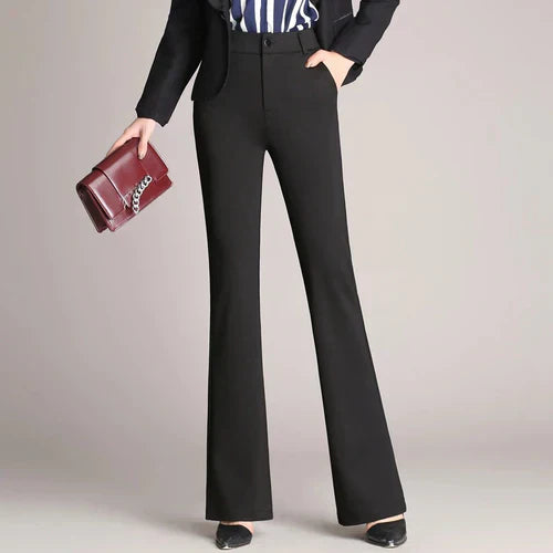 Schlank ausgestellte High-Waist-Hose – Mila