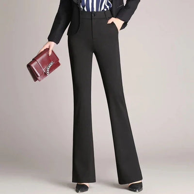 Schlank ausgestellte High-Waist-Hose – Mila