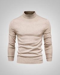 Fabian | Herren Klassiker Stehkragenpullover in Beige
