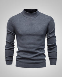 Fabian | Herren Klassiker Stehkragenpullover in Grau