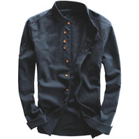 Reiner – Herren Leinenhemd in Marineblau