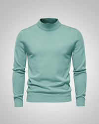 Fabian | Herren Klassiker Stehkragenpullover in Hellgrün