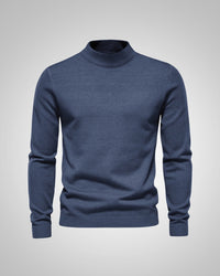 Fabian | Herren Klassiker Stehkragenpullover in Dunkelblau
